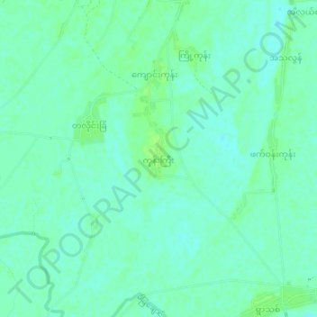 Kone Gyi topographic map, elevation, terrain