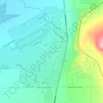 Stansbury Park topographic map, elevation, terrain