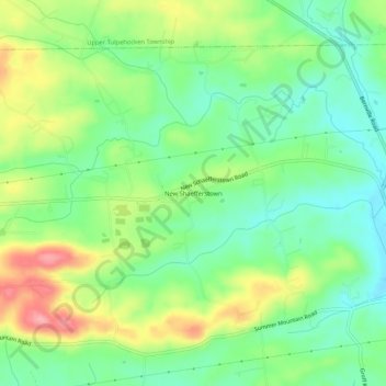 New Shaefferstown topographic map, elevation, terrain
