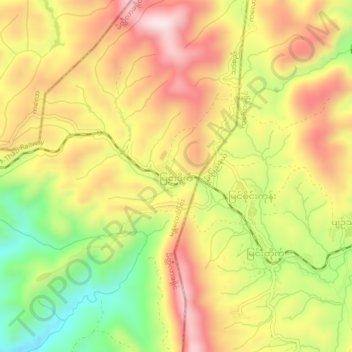 Myin Daik topographic map, elevation, terrain