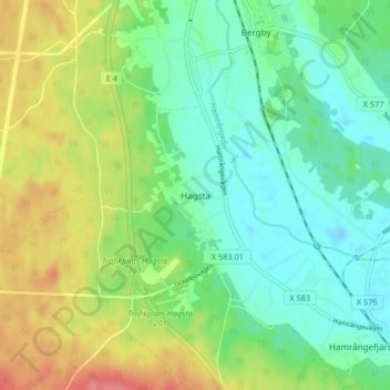 Hagsta topographic map, elevation, terrain