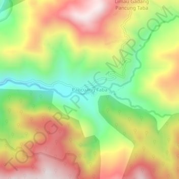 Pancuang Taba topographic map, elevation, terrain