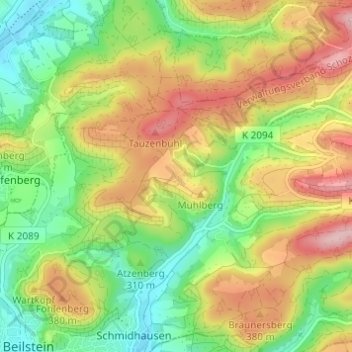 Gagernberg topographic map, elevation, terrain