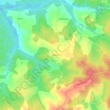 La Ronze topographic map, elevation, terrain