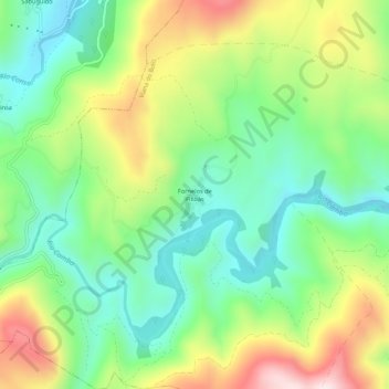 Fornelos de Filloás topographic map, elevation, terrain