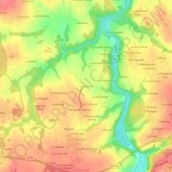 Le Goëland topographic map, elevation, terrain