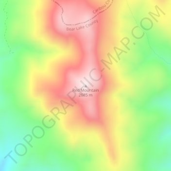 Red Mountain topographic map, elevation, terrain