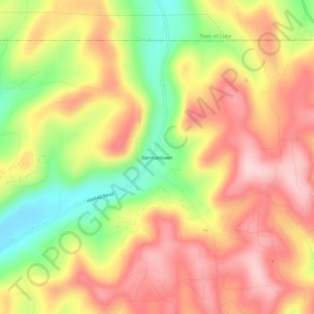 Germantown topographic map, elevation, terrain
