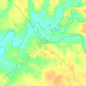 Scipio topographic map, elevation, terrain