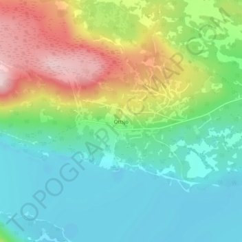 Ottsjö topographic map, elevation, terrain