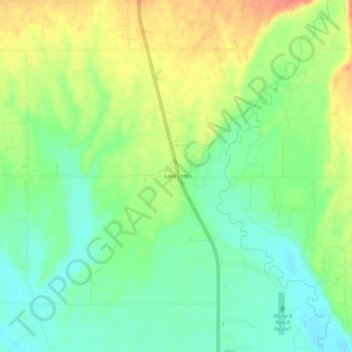 Lake Fork topographic map, elevation, terrain