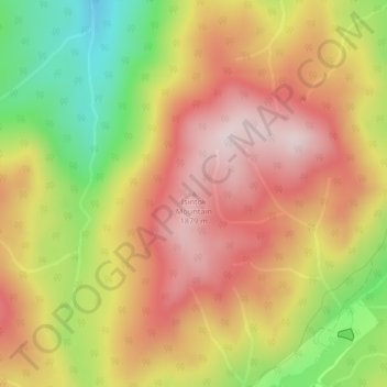 Isintok Mountain topographic map, elevation, terrain
