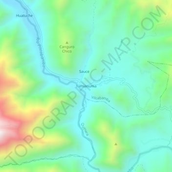 Tumianuma topographic map, elevation, terrain