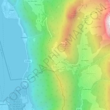 La Forclaz topographic map, elevation, terrain