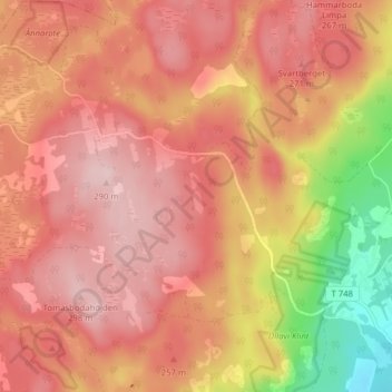 Blankhult topographic map, elevation, terrain