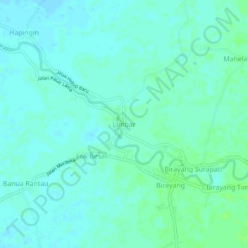 Limbar topographic map, elevation, terrain