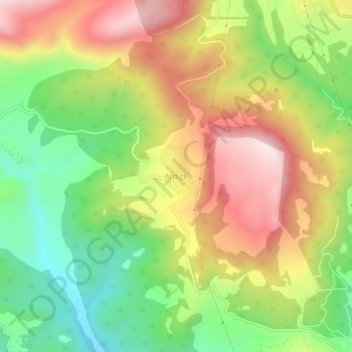 Ardıçlı topographic map, elevation, terrain