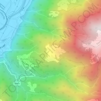 Casai topographic map, elevation, terrain