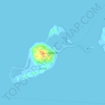 Gosnold topographic map, elevation, terrain