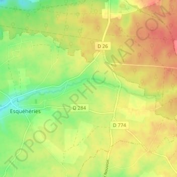 Le Sarrois topographic map, elevation, terrain