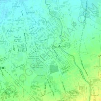 Kaliwa Dam topographic map, elevation, terrain