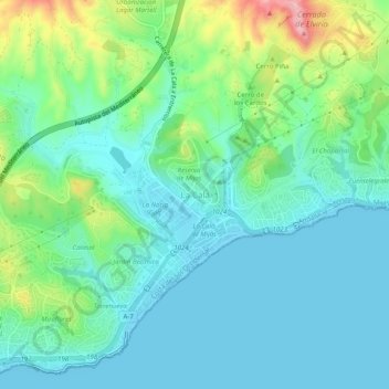 La Cala topographic map, elevation, terrain
