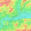 City de Londres topographic map, elevation, terrain