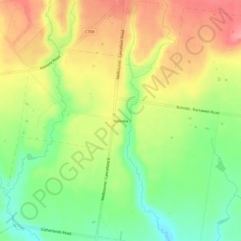 Bolinda topographic map, elevation, terrain