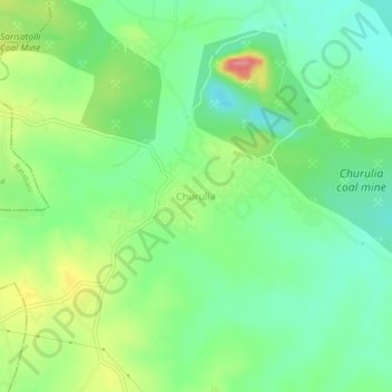 Churulia topographic map, elevation, terrain