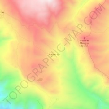 Niñu Mayu topographic map, elevation, terrain