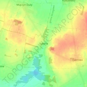 Syberia topographic map, elevation, terrain