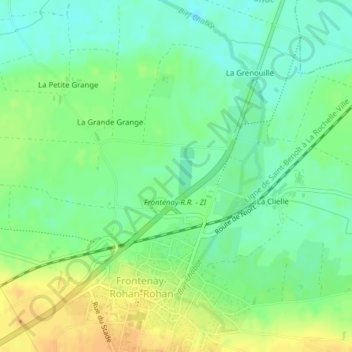 La Chatte topographic map, elevation, terrain
