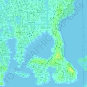 Roberts Bay topographic map, elevation, terrain