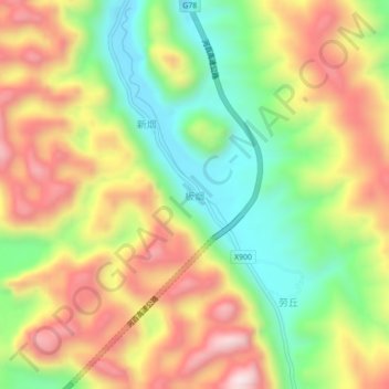 Banyan topographic map, elevation, terrain