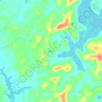 Cenor topographic map, elevation, terrain
