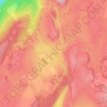 La Vrine topographic map, elevation, terrain
