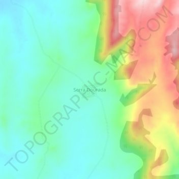 Serra Dourada topographic map, elevation, terrain