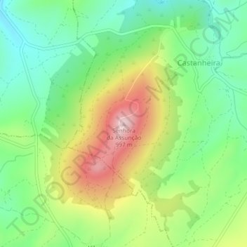 Senhora da Assunção topographic map, elevation, terrain