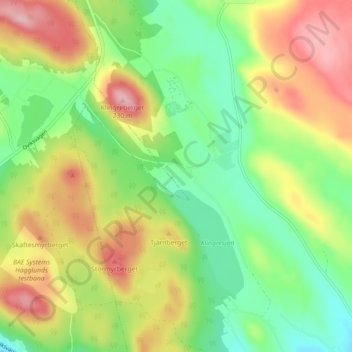Klingre topographic map, elevation, terrain