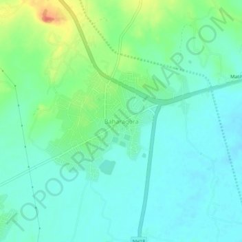 Baharagora topographic map, elevation, terrain