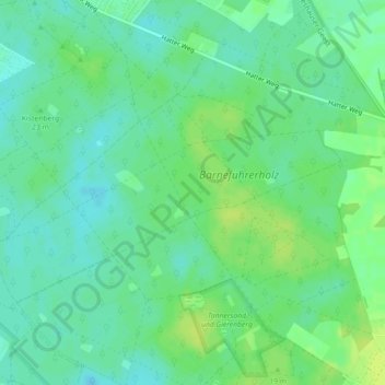 Osenberge topographic map, elevation, terrain