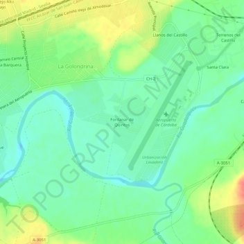 Fontanar de Quintos topographic map, elevation, terrain