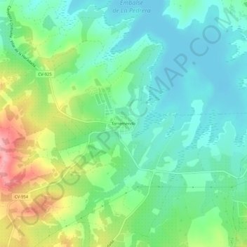 Torremendo topographic map, elevation, terrain