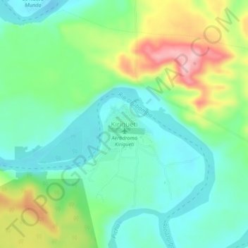 Kirigueti topographic map, elevation, terrain
