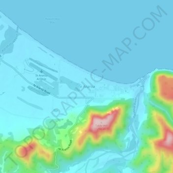 Te Araroa topographic map, elevation, terrain