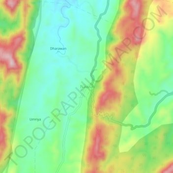 Nawla topographic map, elevation, terrain