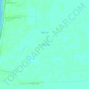 Aung Ban topographic map, elevation, terrain
