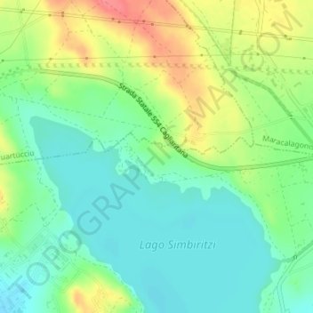 Giu de Carrogas topographic map, elevation, terrain