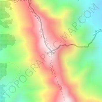 Bukit Besai topographic map, elevation, terrain