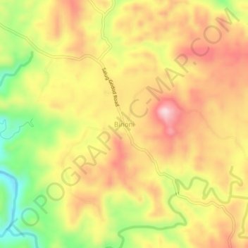 Binoni topographic map, elevation, terrain